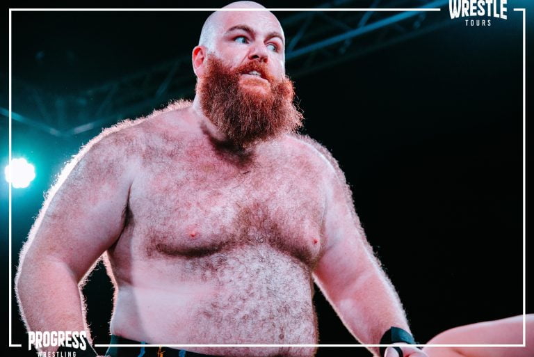 Wrestler Big Damo at the ATLAS Tournament 2022.