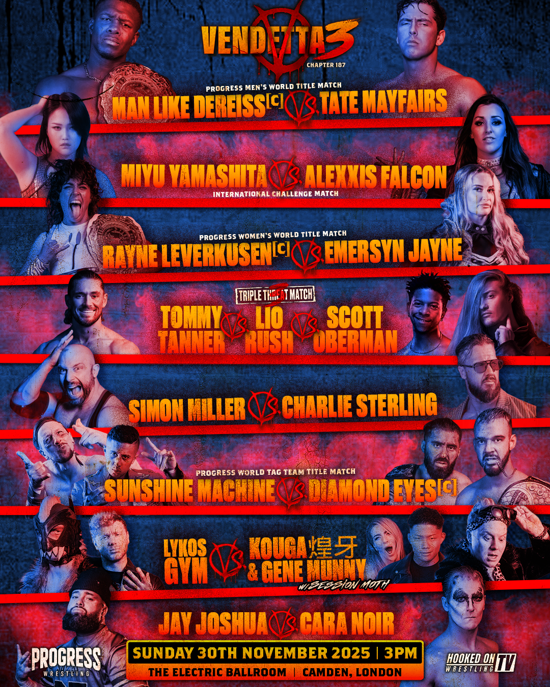 PROGRESS Wrestling Vendetta 3 card